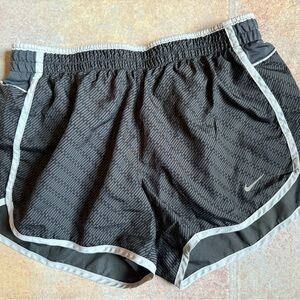 Nike Black and Gray Athletic Shorts Lightweight Elastic Waistband
